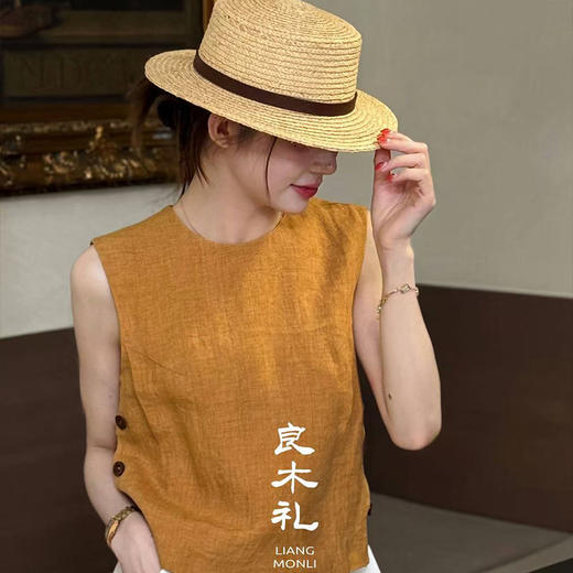 【不退不换】良木礼亚麻背心（84715） 商品图2
