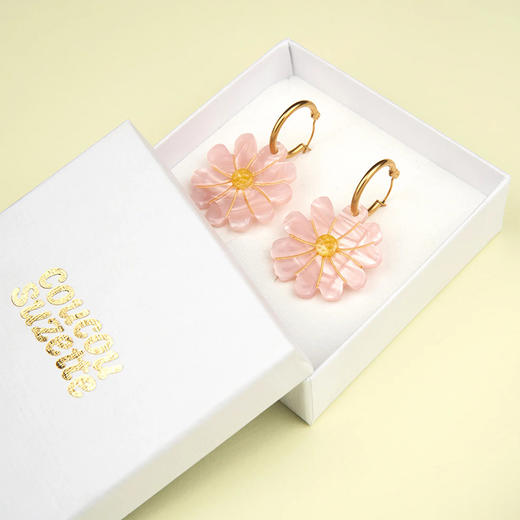 北京仓｜Coucou Suzette-Cosmos-粉色花朵 耳环［法国设计师］ 商品图4
