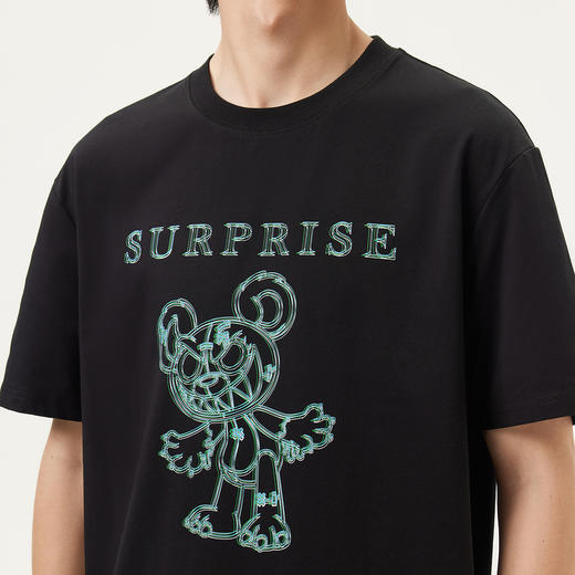 gxg.jeans男装 25年夏热卖时尚卡通印花个性宽松圆领短袖T恤男生 商品图4