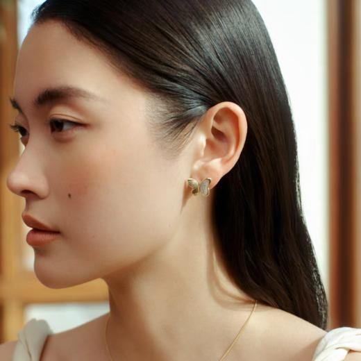 2楼「新品」Fellala/翡拉拉「化蝶」系列蝴蝶小耳钉珐琅精致小巧耳饰货号925419108吊牌价499现价449 商品图3