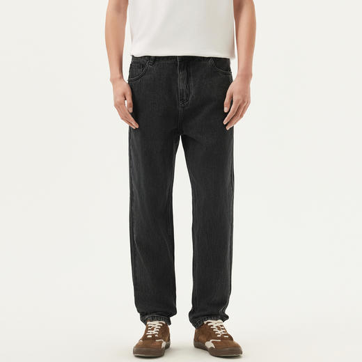 gxg.jeans男装 黑灰复古水洗宽松锥形时尚牛仔长裤男 25年春热卖 商品图1