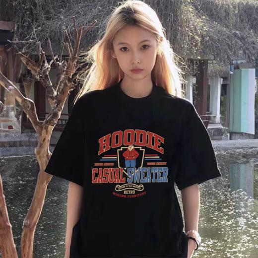 出口转内销🔥韩国订单 【新升级透气纯棉💯印花T恤】  🔥⁡比普通款更具吸睛效果，‪灵动趣味更出片 版型包容藏肉⚠秒变纸片人 商品图3