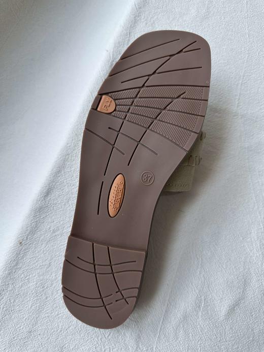 贝壳三 女款编织度假风一字软底拖鞋外穿百搭平底凉鞋C051339 商品图8