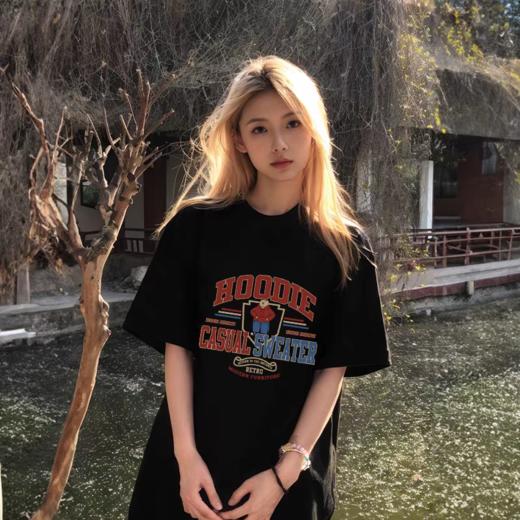 出口转内销🔥韩国订单 【新升级透气纯棉💯印花T恤】  🔥⁡比普通款更具吸睛效果，‪灵动趣味更出片 版型包容藏肉⚠秒变纸片人 商品图11