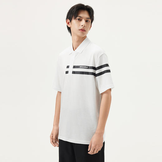 gxg.jeans男装  多色撞色条纹商务翻领短袖T恤POLO衫 25年夏热卖 商品图1