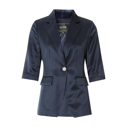 EITIE爱特爱夏季新款通勤纯色五分袖西装外套女7803501 商品图5