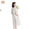 佐尔美夏季新款新中式国风桑蚕丝短袖连衣裙女M42LS95 商品缩略图4
