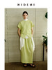 HIDEMI 度假系列多巴胺奶油绿立体斜裁设计感上衣半裙套装 商品缩略图2