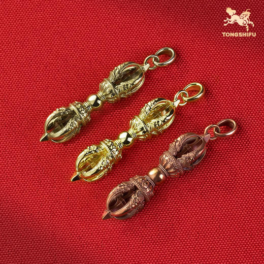 铜师傅《永乐款金刚杵（小号）》紫铜黄铜吊坠 家居工艺品挂件 商品图0