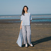 绽放291朵/【入蓝系列】舒适百搭清爽纯亚麻显瘦直筒休闲裤女夏季 商品缩略图1