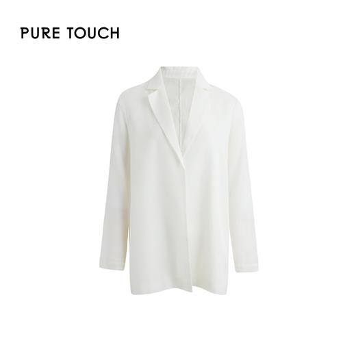 PURE TOUCH优雅白色长款西装外套 1312252130 商品图4