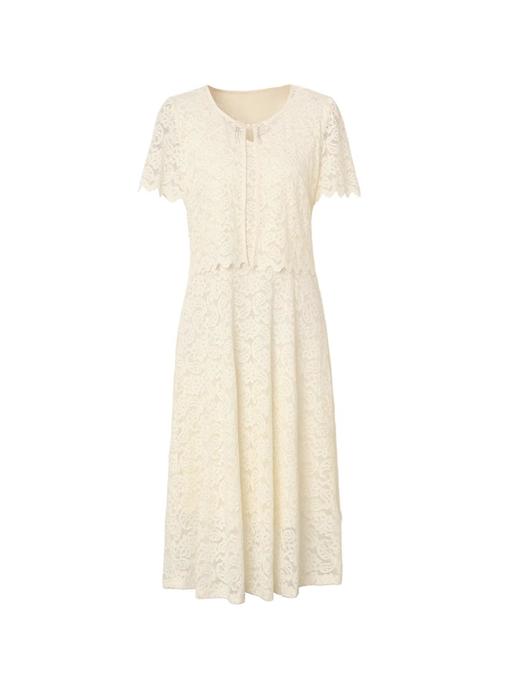 「自」全新升级【铂金会员247/天猫329/差价82】(13310)连衣裙夏女2025新款女装时尚气质洋气中长款蕾丝镂空裙子 商品图4