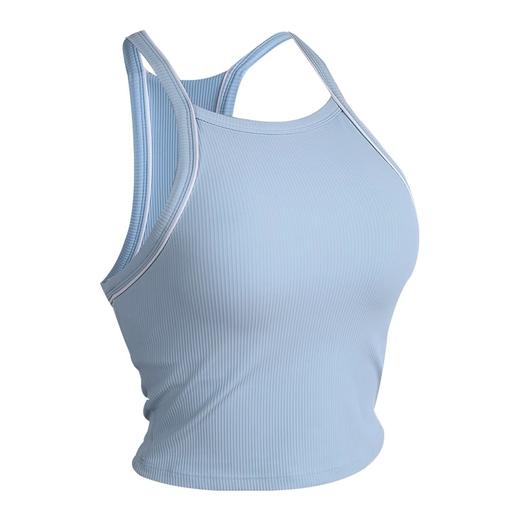 跃牌【禅语梵心】裸感瑜伽背心撞色美背速干挂脖内衣运动跑步运动文胸WX5458 商品图4