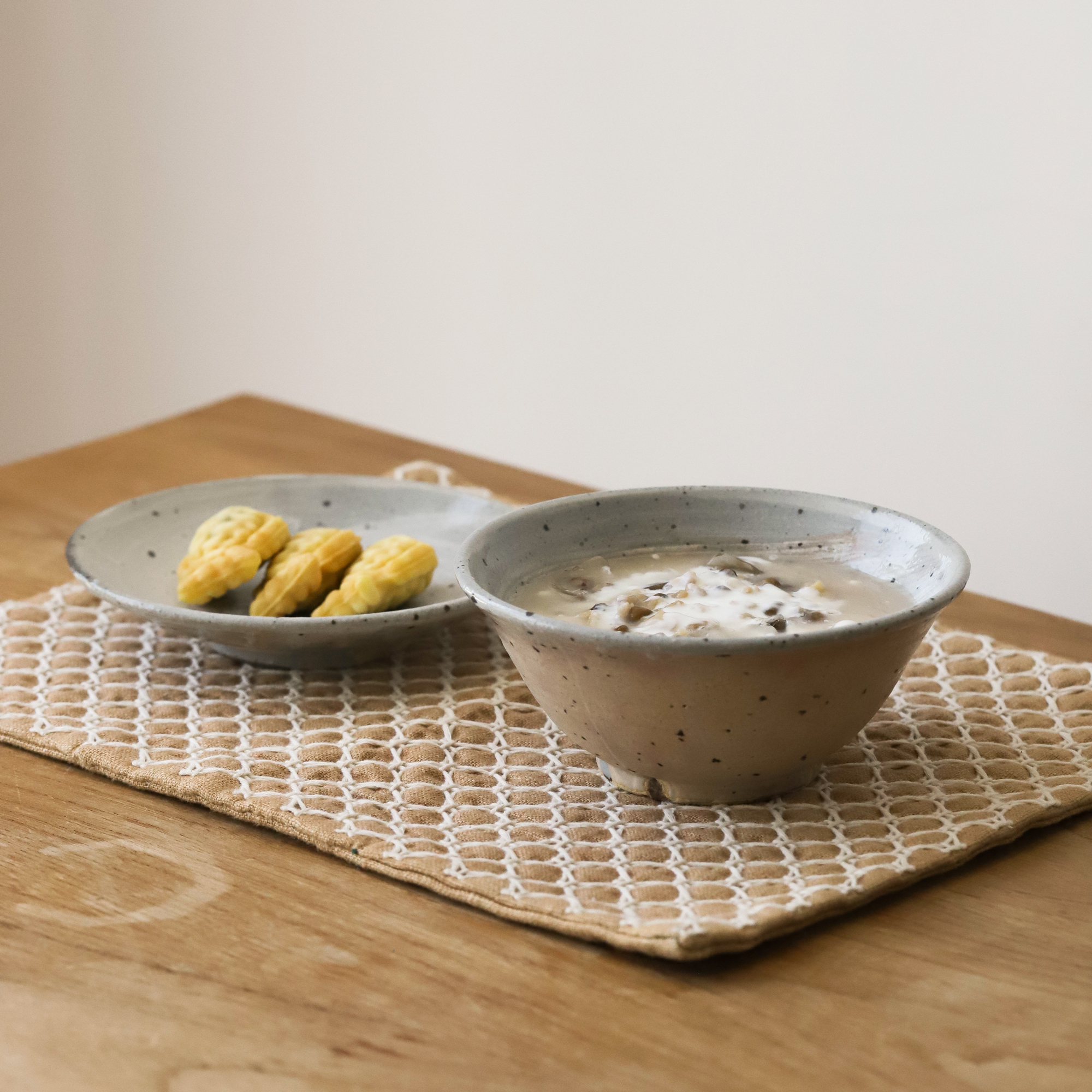 中国 钟友健  陶器 圆盘 高足盘 豆皿 壶承 开片纹