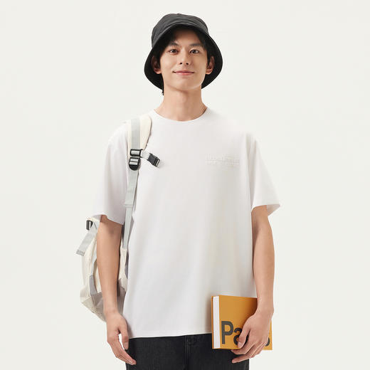 gxg.jeans男装 25年夏季热卖简约字母钢印宽松圆领男式T恤男短袖 商品图2