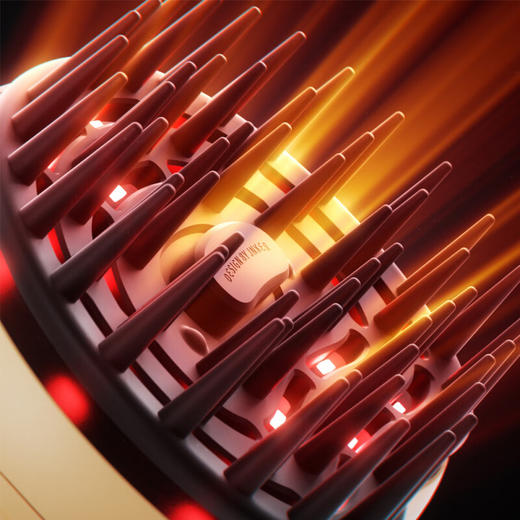 【多样屋专柜】己可小金豆【按摩梳】含便携包礼盒装 头部按摩神器红光梳子按摩头皮spa 商品图1