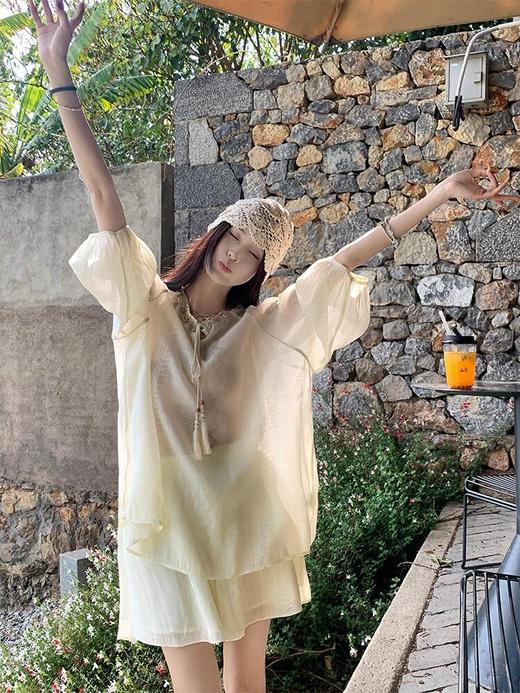 ✨真的很难拒绝波西米亚风啊巨出片❗ 【天丝波西米亚度假风套装】整套版型宽松，遮胯显瘦，妥妥的梨形身材救星！ 商品图4