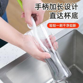 茶花 转动长柄瓶刷海绵洗杯刷清洁刷水杯刷神器保温杯刷颜色随机 商品图4