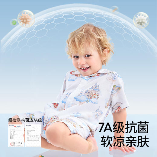 贝肽斯【凉荷】婴儿衣服连体衣短袖夏季薄款透气竹棉新生儿宝宝 商品图4