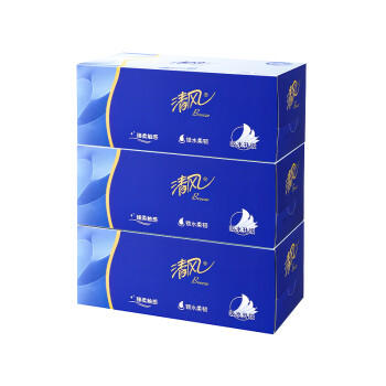 清风原木纯品盒装面巾纸2层200抽*12盒商用抽纸 /家庭清洁/纸品 /清洁纸品 /抽纸 商品图4