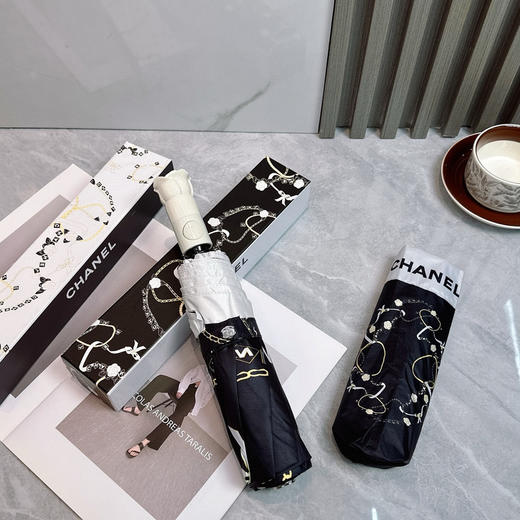 夏季特惠💰240 CHANEL香奈儿 夏季新款 全自动折叠晴雨伞 商品图8