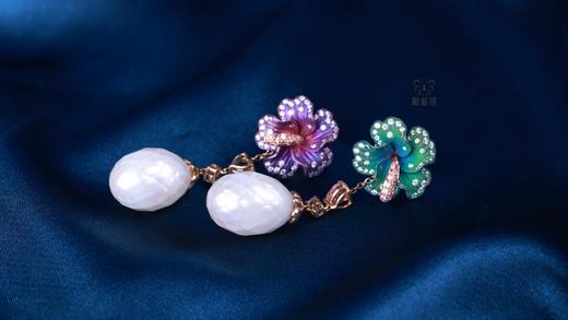 【花开见喜】钛金刻面珍珠耳坠ZZ2406009 商品图7