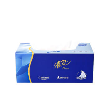 清风原木纯品盒装面巾纸2层200抽*12盒商用抽纸 /家庭清洁/纸品 /清洁纸品 /抽纸 商品图5