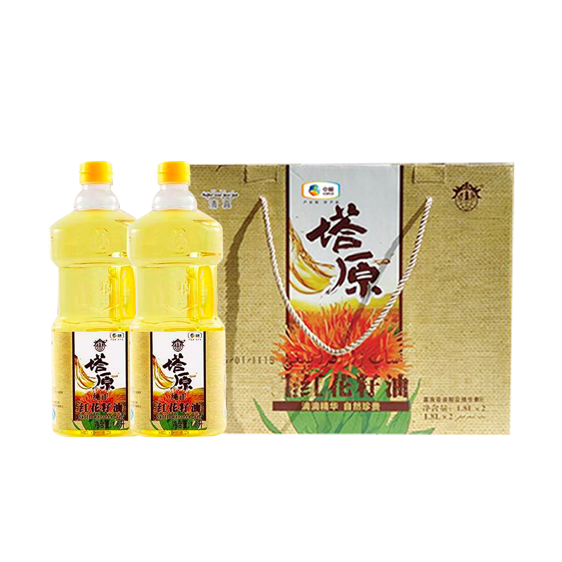 中粮塔原纯正红花籽油礼盒1.8L*2