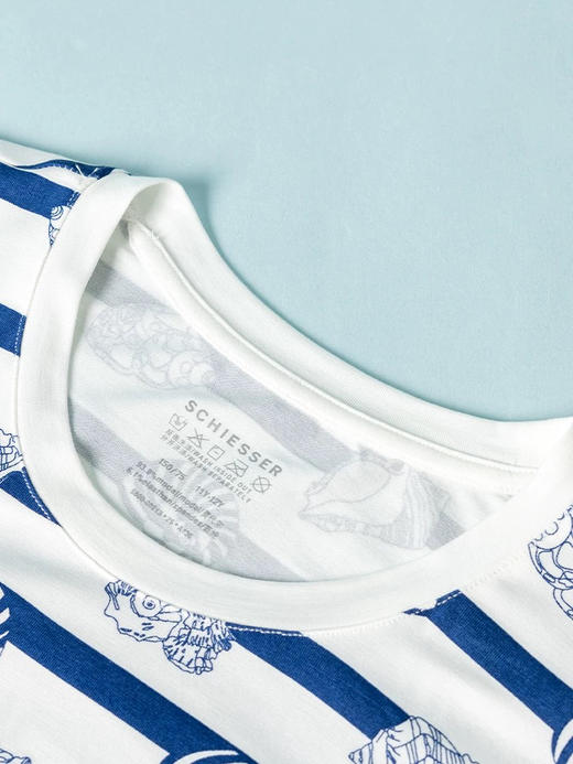 【亲子莫代尔】 SCHIESSER德国舒雅儿童男童夏日海洋系列莫代尔亲肤柔软短袖短裤套装3B/24331H 商品图2