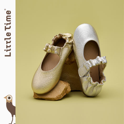 littletime女童鞋25春新款儿童洋气时尚百搭玛丽珍鞋芭蕾舞鞋真皮 商品图1