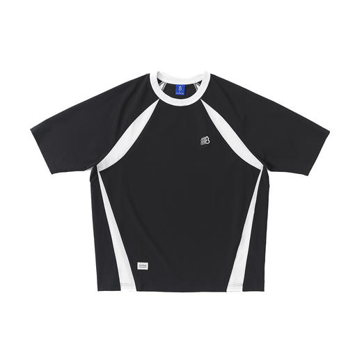 吃茶去chichaqu25速干弹力拼色插肩袖短袖T恤轻薄凉感户外运动 商品图4