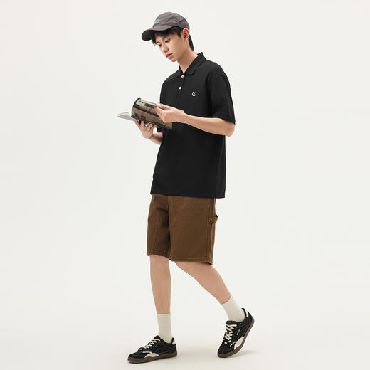 gxg.jeans男装 多色细致绣花商务斯文翻领短袖polo衫 25年夏热卖 商品图3