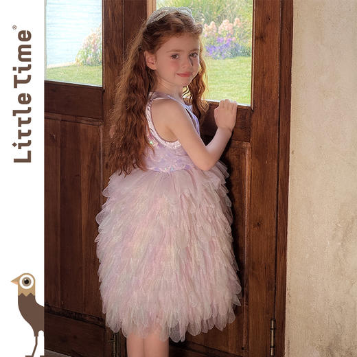 Little time女童连衣裙2025春夏新款儿童洋气时尚美人鱼公主裙 商品图4