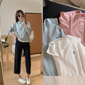 董洁直播间同款小O防晒轻薄速干衫短款宽松休闲上衣