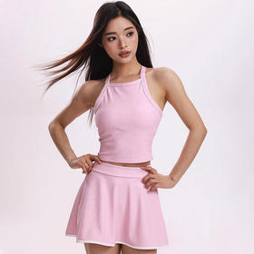 跃牌【禅语梵心】裸感瑜伽背心撞色美背速干挂脖内衣运动跑步运动文胸WX5458