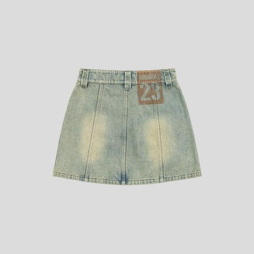 GOODBAI 23编号logo标前片口袋牛仔半身短裙 商品图2