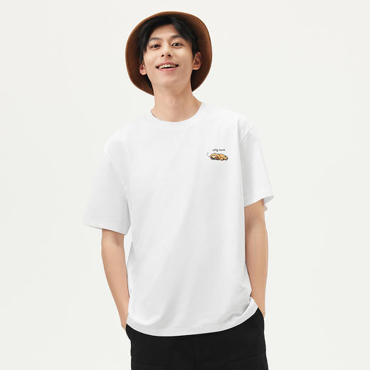 gxg.jeans男装 多色趣味绣花休闲宽松时尚圆领短袖T恤男 25夏热卖 商品图1