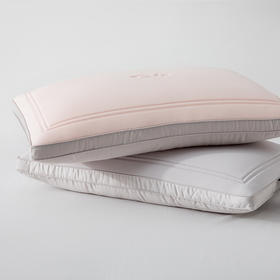 多喜爱 清氧柔肤两用枕 （柔粉/雅灰）【双感两用】【双芯设计】【A类标准】【精美包边】【极简绣花】科学承托 多维透气 可水洗 超蓬松久睡不易塌陷 立高设计