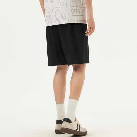 gxg.jeans男装 黑色简约基础宽松直筒休闲短裤男士 25年夏季热卖 商品图3