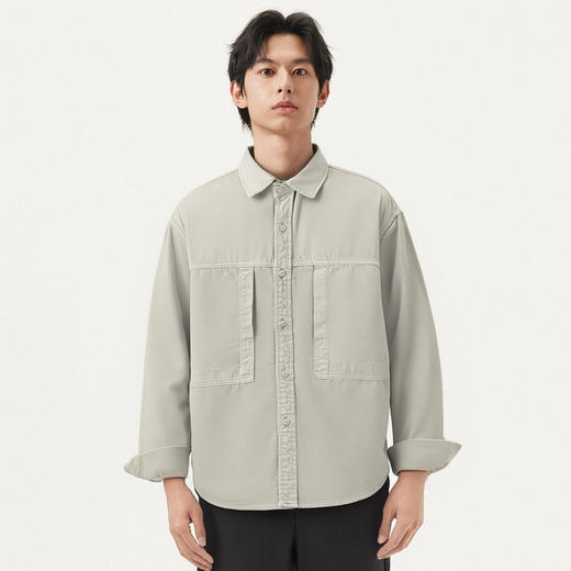 gxg.jeans男装 多色水洗设计简约宽松牛仔衬衫外套男 25年春热卖 商品图1