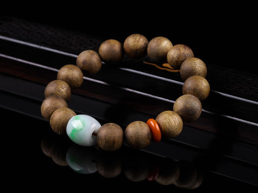 XY0328沉香+翡翠南红手串 商品图7