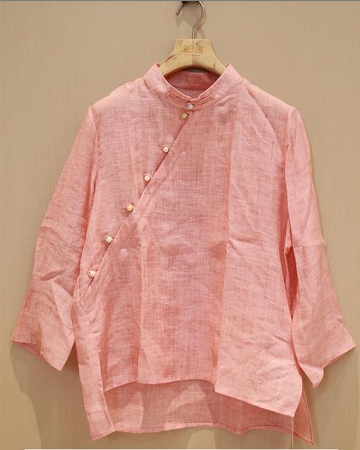 【线上专属】斜襟衬衫Y(24710775檀唇) 商品图0