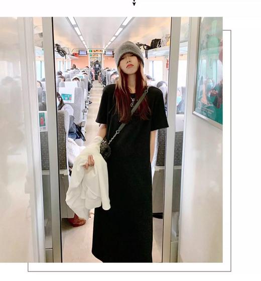 ✨赫本风高级感正肩宽松显瘦【T恤连衣裙】出门一件搞定，休闲，耐热，透气，不闷汗 商品图2