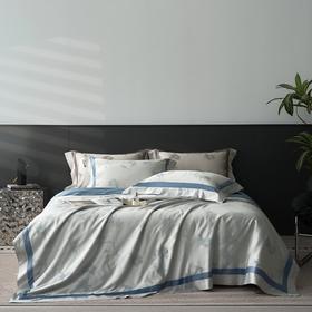 【莱赛尔色织提花可水洗桑蚕丝夏被】 奥地利兰精天丝+长绒棉黄金配比 搭配6A优质双宫桑蚕丝 丝滑亲肤