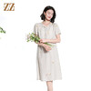 佐尔美夏季新款新中式国风桑蚕丝短袖连衣裙女M42LS95 商品缩略图2
