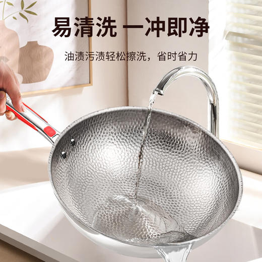 【欧乐菲 OLOFE】老关东七代纯钛锤打镜面炒锅 商品图9