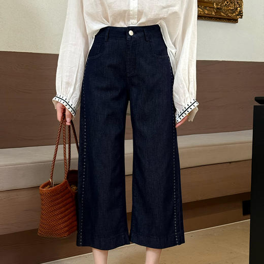 【预售7天】良木礼九分直筒裤（8955） 商品图0