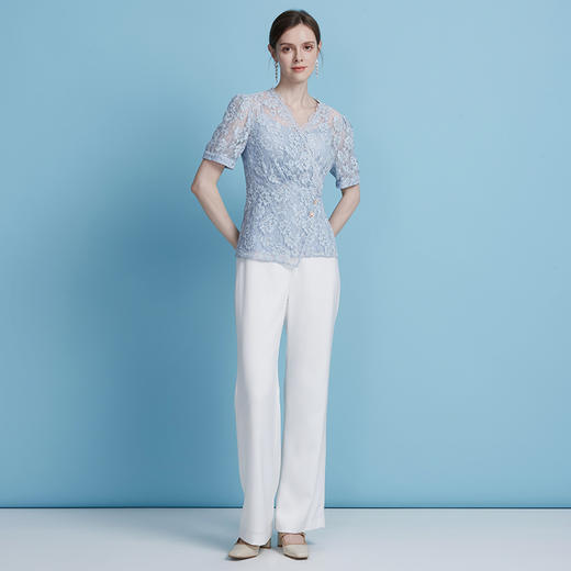 EITIE爱特爱春季新款通勤显瘦显高百搭高腰裤子7705413 商品图4