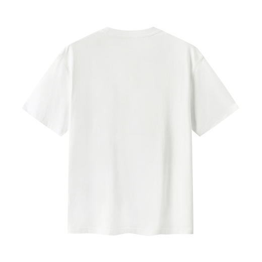 gxg.jeans男装 白色趣味毛巾绣宽松休闲圆领短袖T恤男 25年夏热卖 商品图1