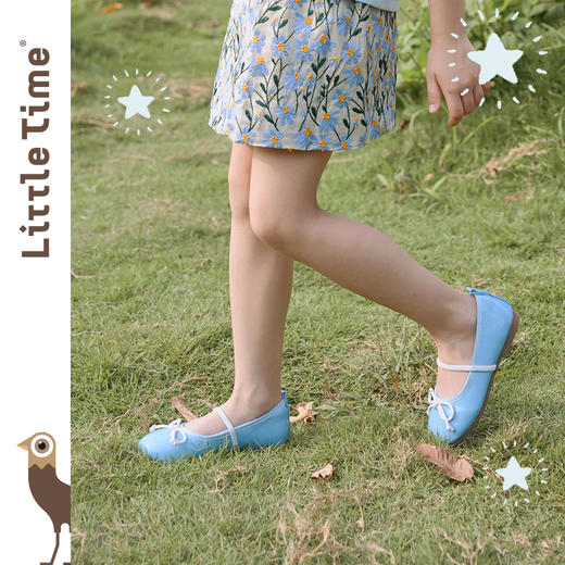 littletime女童鞋2025春新款儿童洋气时尚蝴蝶结芭蕾舞鞋公主鞋 商品图4